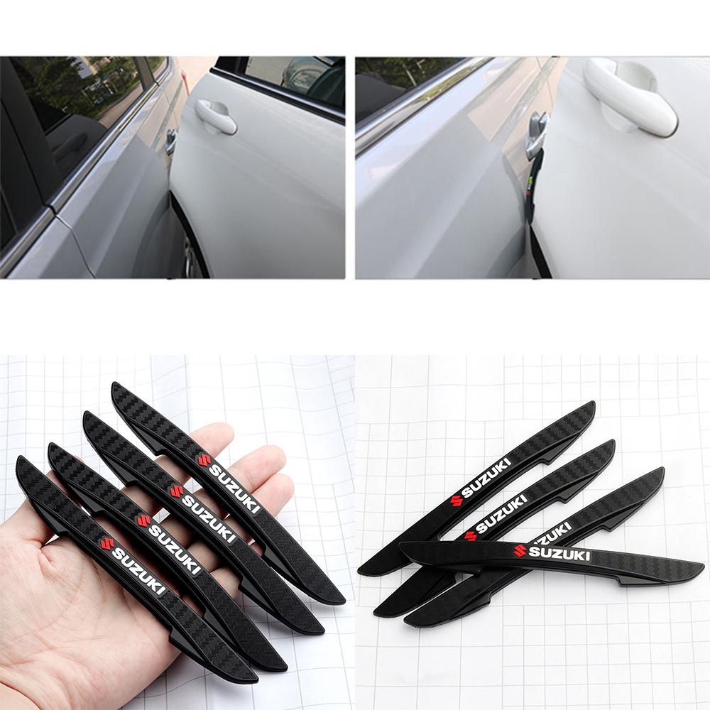 TLIN5 4pcs Rubber Car Door Edge Anti-collision Stickers Protector Strip Accessories For Suzuki Ignis Alto Grand Vitara Swift Jimny SX4