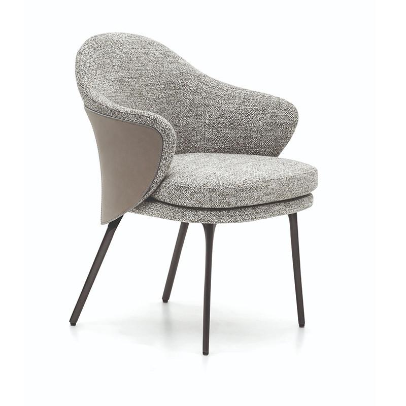Italian Wrought Iron Small Apartment Home Dining Chairs Designer Bedroom Casual Chair Simple Balcony Coffee Backrest Armchair