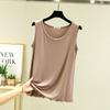 Women's Crew Neck Sleeveless Tank Top Loose Casual Modal Knit Vest Spring Autumn Plus Size Basic Undershirt