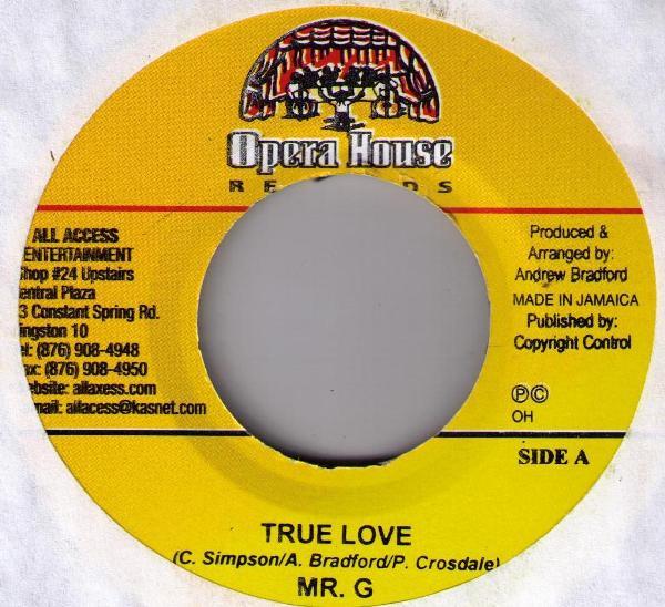 

7inch Record MR. G - True Love NONE Opera House 2003 Jamaica Reggae, Ska & Dub Used