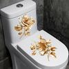 Pegatinas Florales para Inodoro Autoadhesivas para Pared de Baño DIY Extraíbles Impermeables Pegatina para Tapa de Asiento de Inodoro para Baño WC Decoración