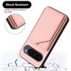 For Google Pixel 10 Pro XL Case Card Holder Kickstand Skin-Touch Phone Cover with Wrist Strap
