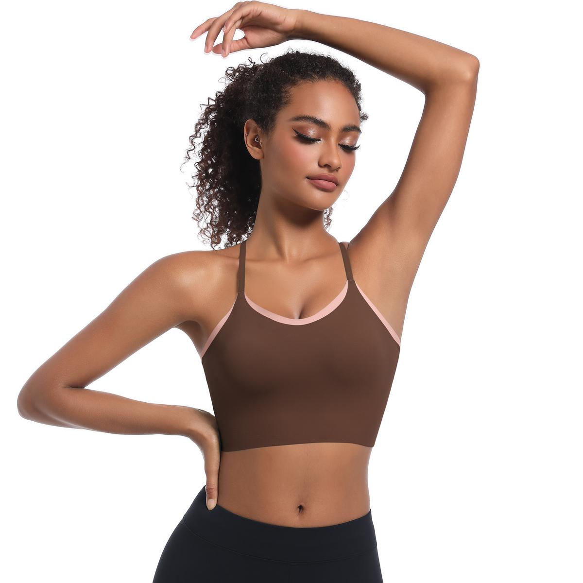 Nessaj Женский Спортивный Йога Бюстгальтер Высокопрочный Фитнес Жилет Быстросохнущий — фото 15