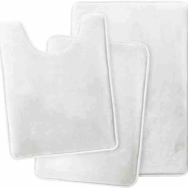 Badezimmer-Bodenmatte Toilette Dreiteiliges Set Korallenvlies Bodenmatte Spezial für Badezimmer Saugfähig und Rutschfest