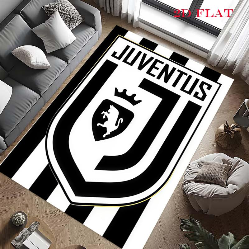 Tappeto Rug Juve per Soggiorno Camera da Letto Casa Decorazione Divano, Tappetino Antiscivolo per Giochi Bambini