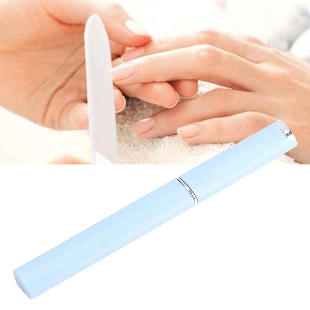 Glass Nail File Manicure Pedicure Tool Nail Sanding Glass Files Polishing (Blue)