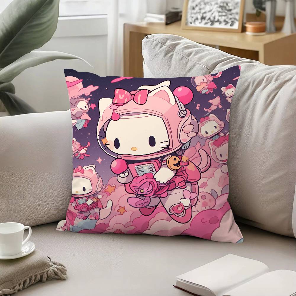 HelloS-K-Kitty Pillow Case Pattern Printed Pillowcase For Living Room Sofa Cushion Cover & Bedroom Decor