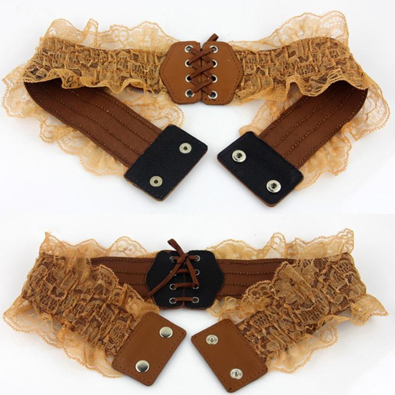 

Кружевные эластичные широкие пояса на шнуровке хаки