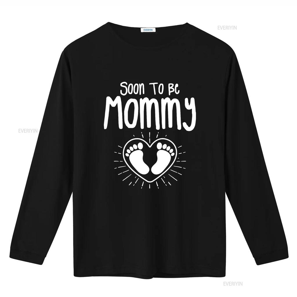 Damen Bald Mama Schwangerschaftsankündigung Zukünftige Mama Mutter T-Shirt Schwarz vintage Gewaschen Unisex Stilvoll homme Weich
