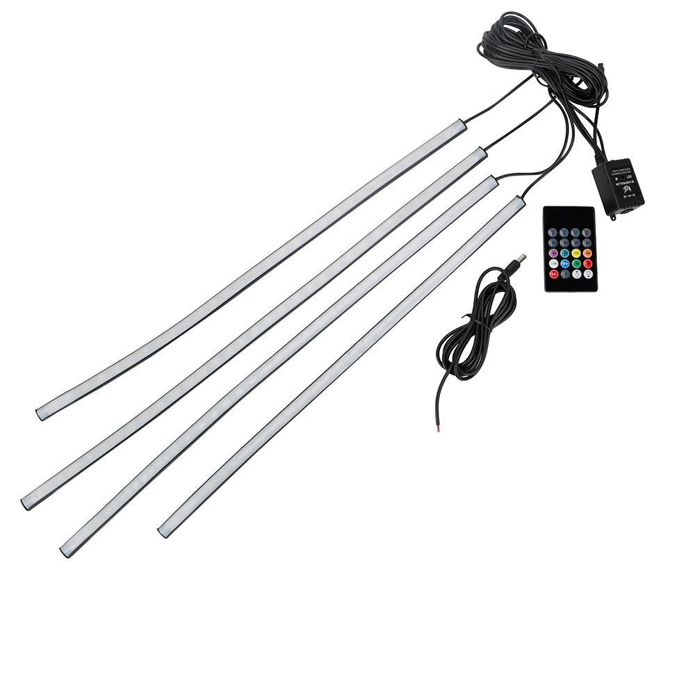 Underbody Decorative Light Car Bottom Atmosphere Lamp Music Active Sound Control Car-styling Auto LED Strip Neon Light 4x 8 Colors