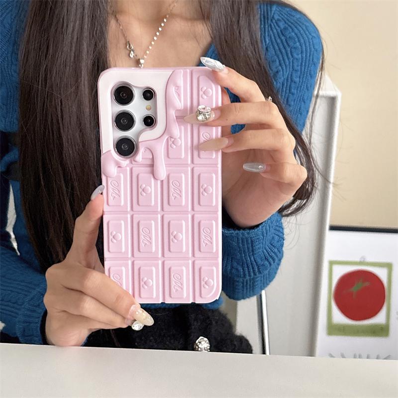 

For Samsung Galaxy A16 A14 A15 A24 A25 A31 A32 A34 A51 A52 A53 A54 A55 A13 Phone Case 3D Chocolate Minnie Cartoon Silicone Case Galaxy A53 (5G)