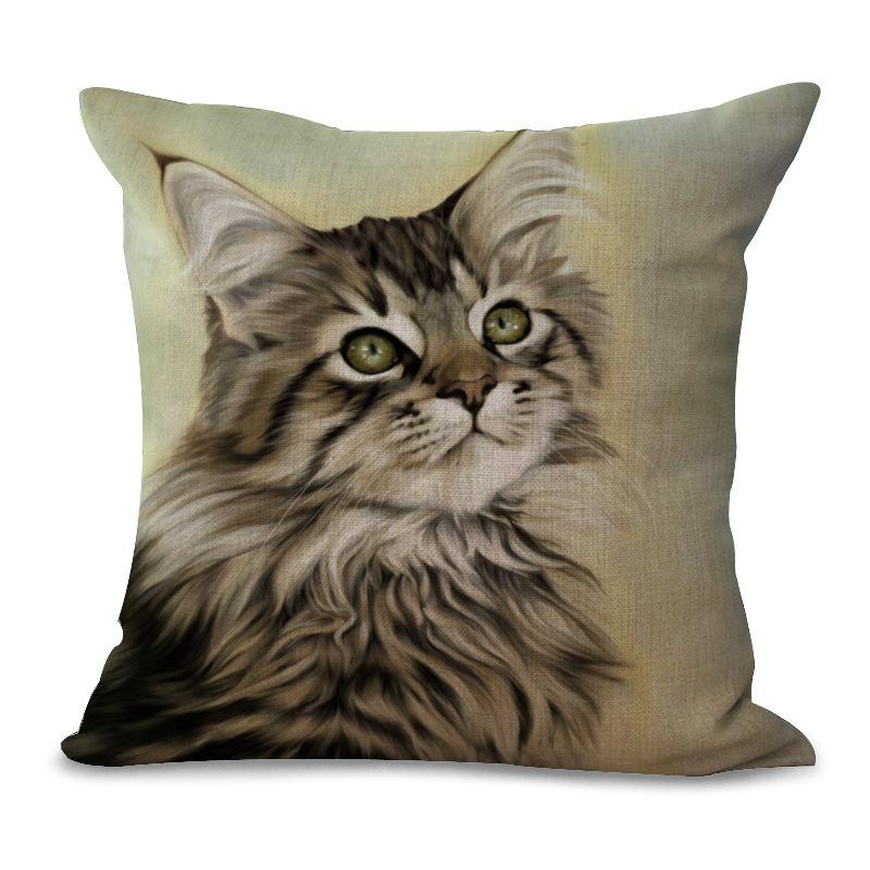 New Summer Retro Style Home Pillowcase Animal Cartoon Printed Pillowcase