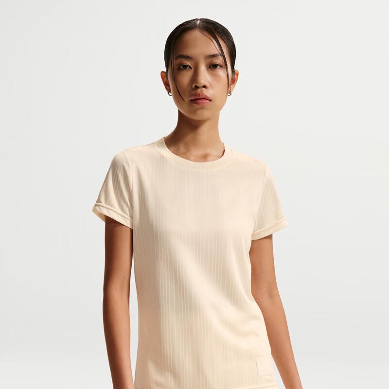 Nike Women's IF0525 Layered Knit Crew Neck T-Shirt