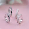 Fashionable and Personalized CHIC Hong Kong Style Micro-set Diamond Circle Earrings New Year's New Small Ear Buckle