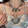 Eye Metal Chain Necklace Wings Punk Gothic Necklace Temperament Ghost Necklace Women  Party