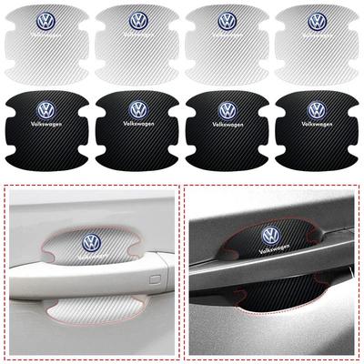 For Volkswagen 4PCS Car Door Handle Protection Sticker Emblem Car Styling for VW Volkswagen Golf GTI Bora Passat Jetta Beetle Sc