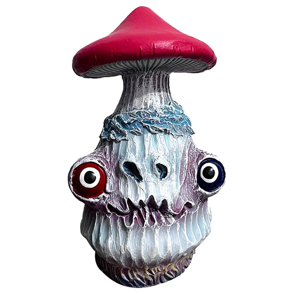 Resin Spooky Mutant Mushroom Decor Craft Halloween Decoration Unique Miniature Mushrooms Statue Multipurpose for Halloween Party