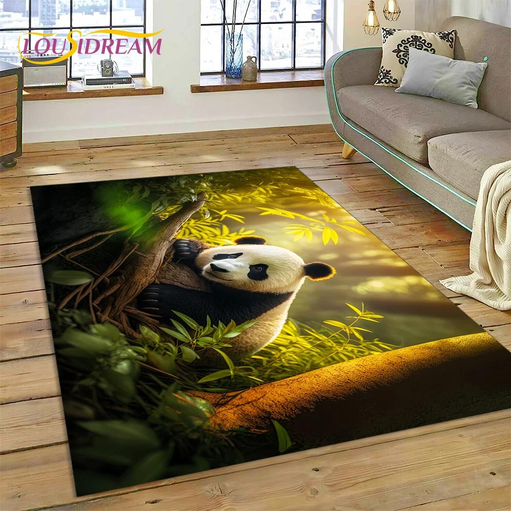 Cartoon Cute Panda Dream Animal 3D Rug Carpet for Living Room Bedroom Decor,Floor Mat Non-slip Decoration for Sofa Doormat Gift