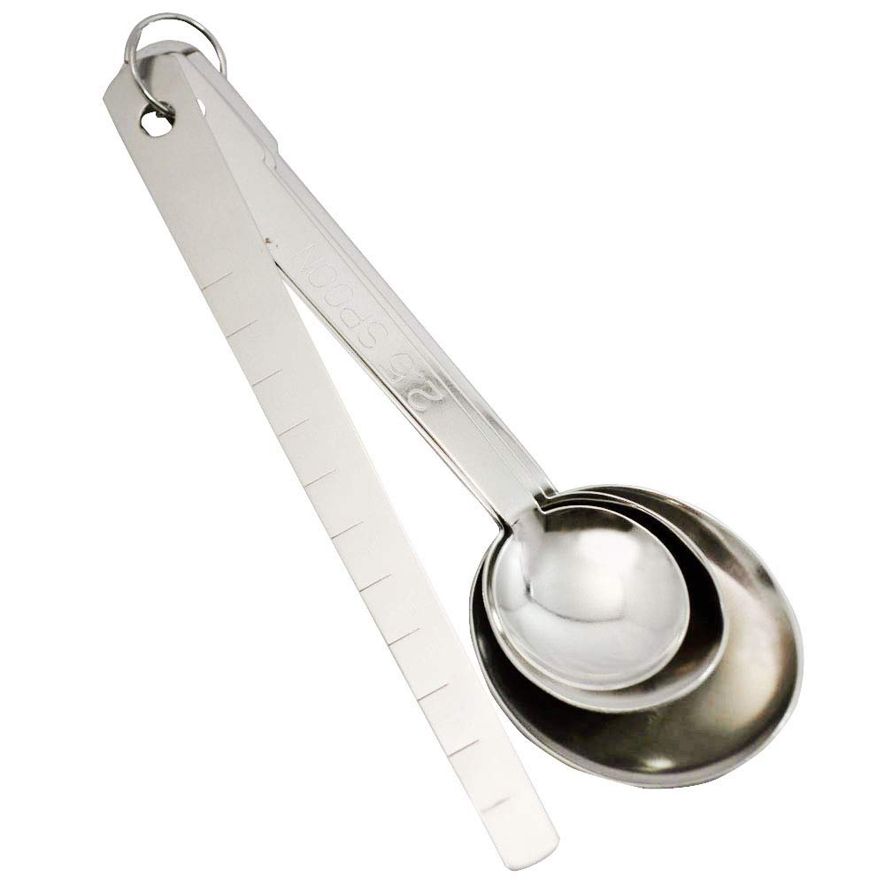 Kai Corporation Stainless Steel Measuring Spoon Set Slim Cookfile (with Spatula) DH-2345