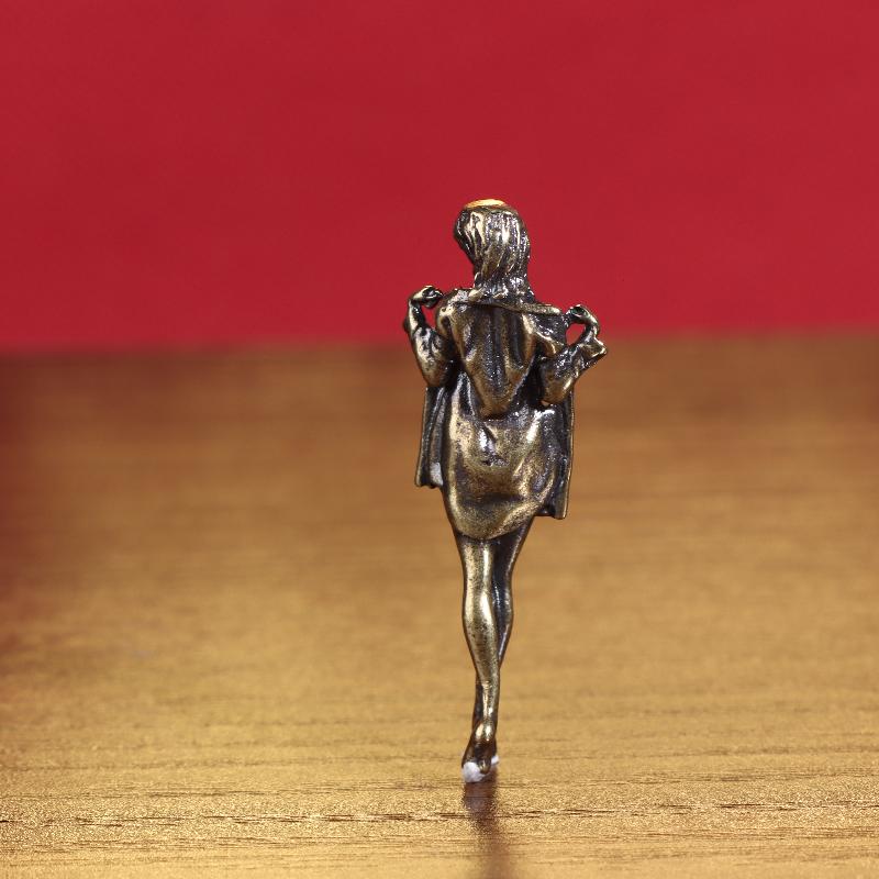 Retro Messing Schönheit Weibliche Puppe Figur Modell Sexy Schönheit Statue Kreatives Handwerk Schreibtischornament Büro Heimdekoration Geschenk