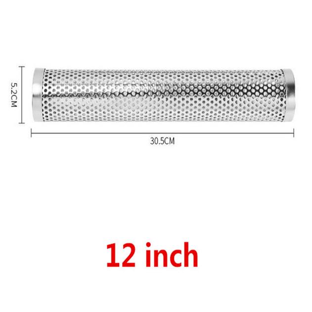 Stainless Steel BBQ Smoker Grill Tube Perforated Mesh Smoker Tube Filter Gadget Generator Pellet Smoking BBQ Accessories Tools