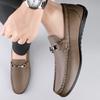 Fashion New Casual Male Work Shoes Men's High Quality Genuine Leather Loafers Handmade Men Walking Shoes Moccasins Walking Men Flats