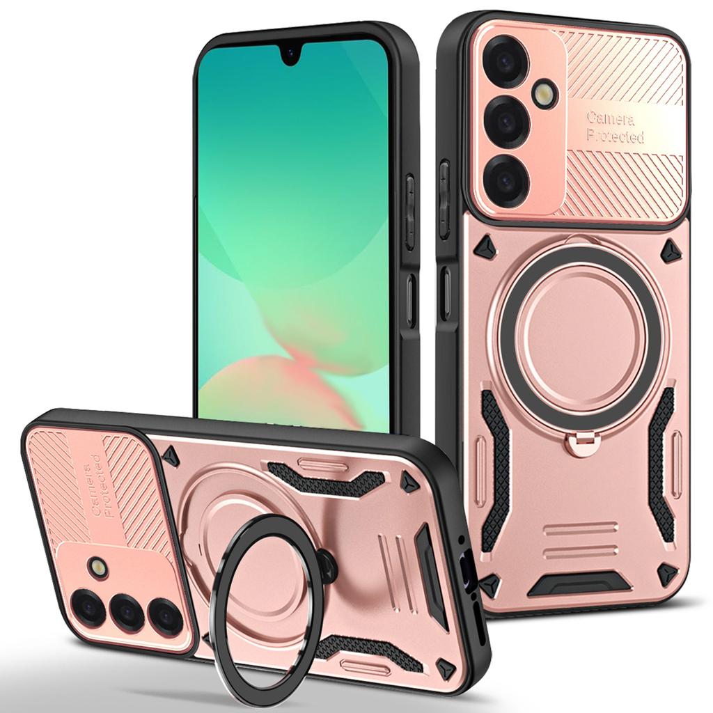 For Samsung Galaxy S26+ Magnetic Case Shockproof TPU + PC Phone Back Cover with Kickstand