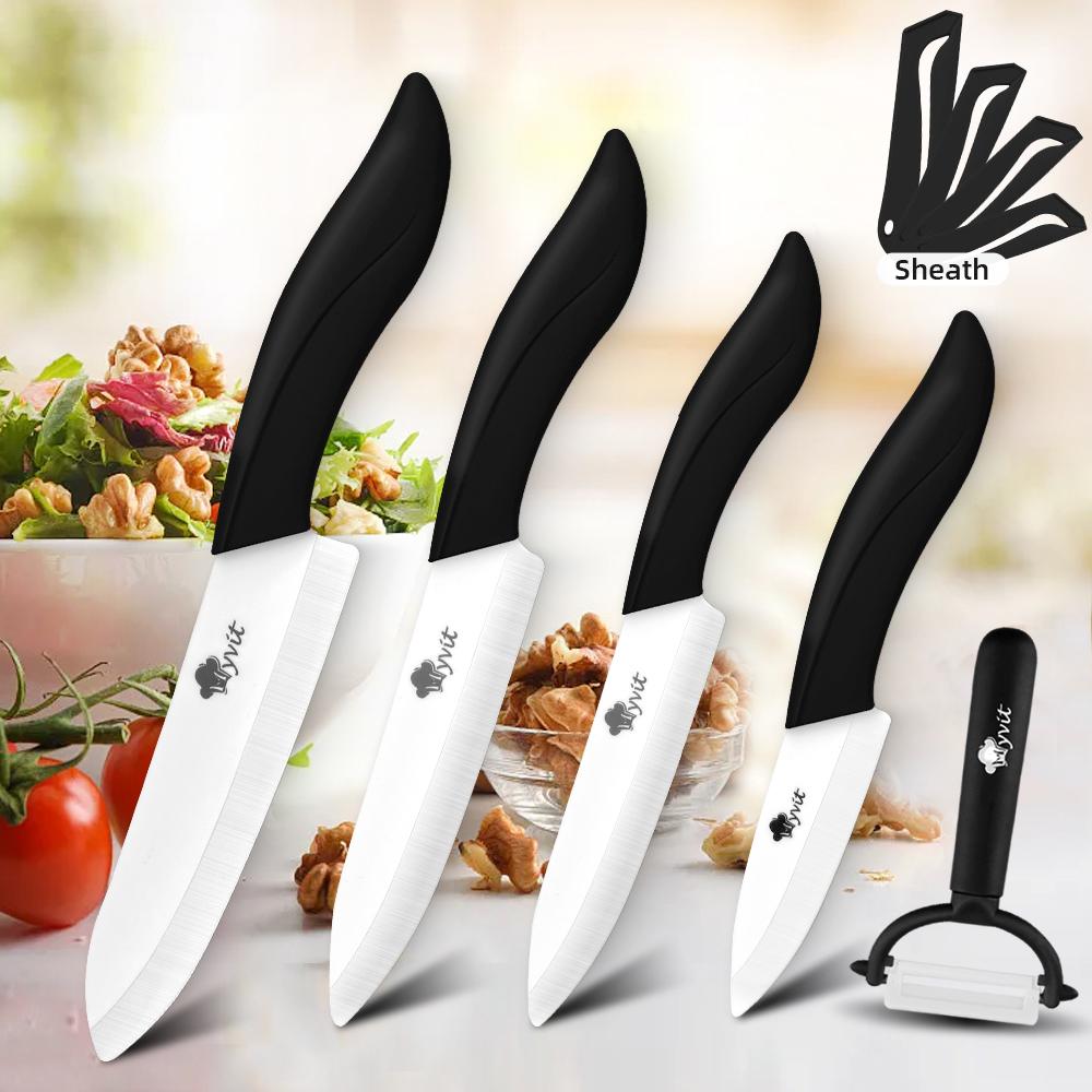Keramisches Küchenmesser 3 4 5 6 Zoll Kochmesser Allzweckschneider Schälmesser Set Weiß Zirkonoxidklinge Kochen Fleischschneider