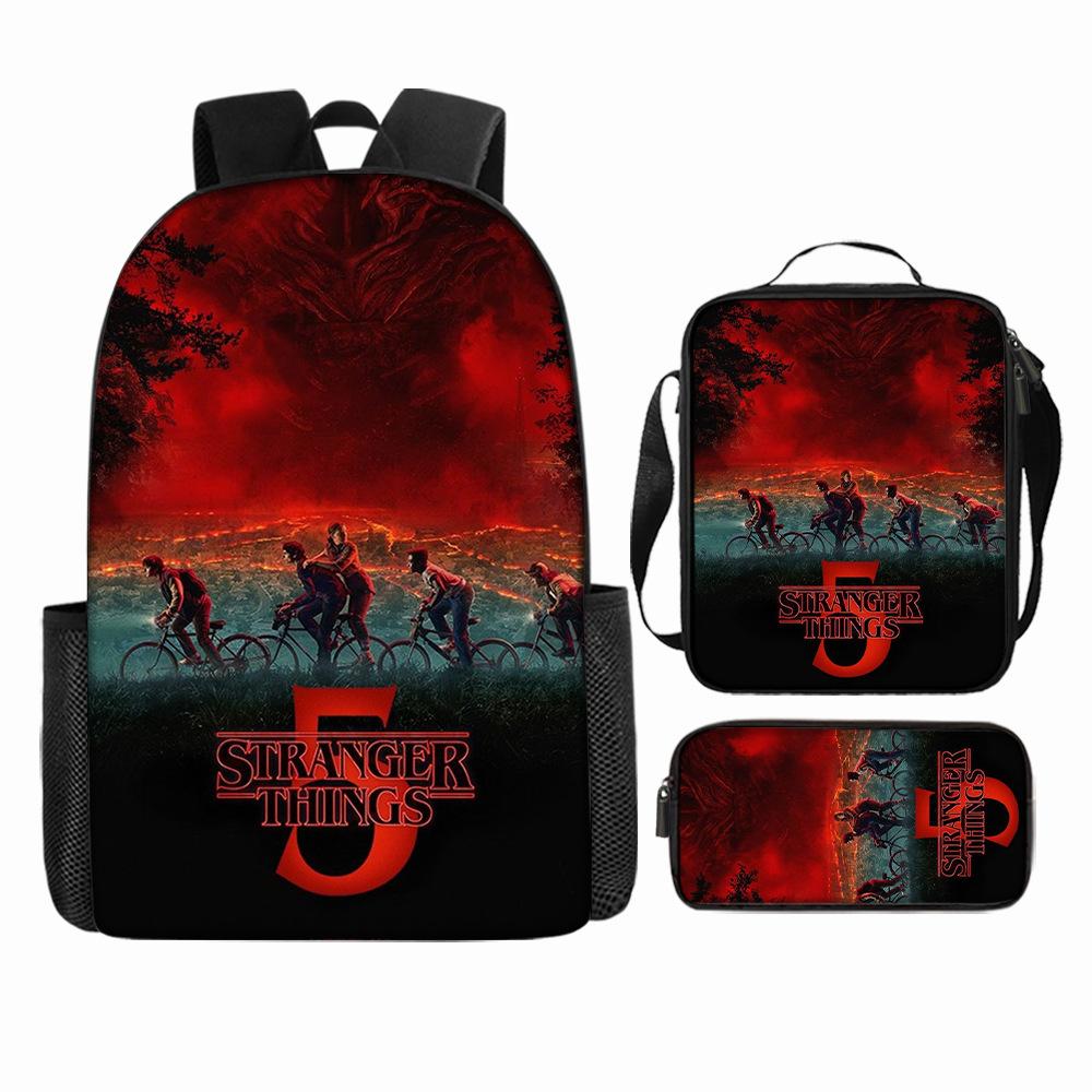 Stranger Things5 Rucsac pentru copii+geantă de umăr+etui pentru creioane KTB