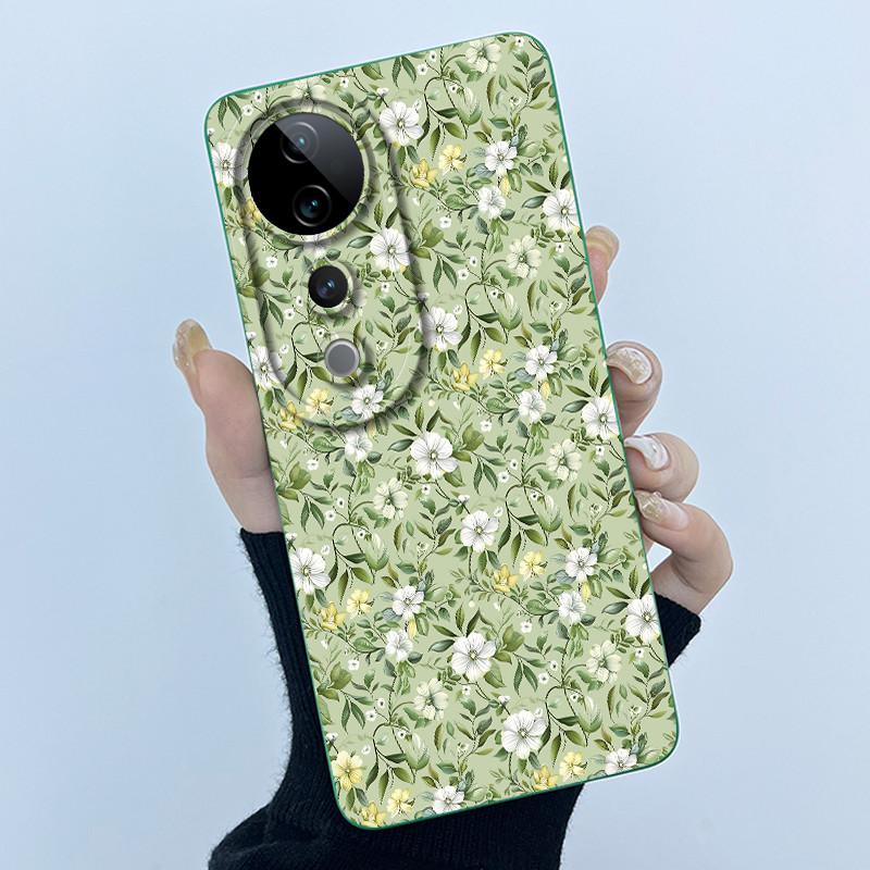 For Vivo V40 Case Vivo V40 Pro V40e Phone Case Vivo iQOO Z9S 5G Fashion Simplicity Flower Shockproof Shell Protection Back Cover