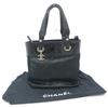 CHANEL A34208 CC CC Mark Paris Biarritz PM Tote Bag Black/SilverHardware