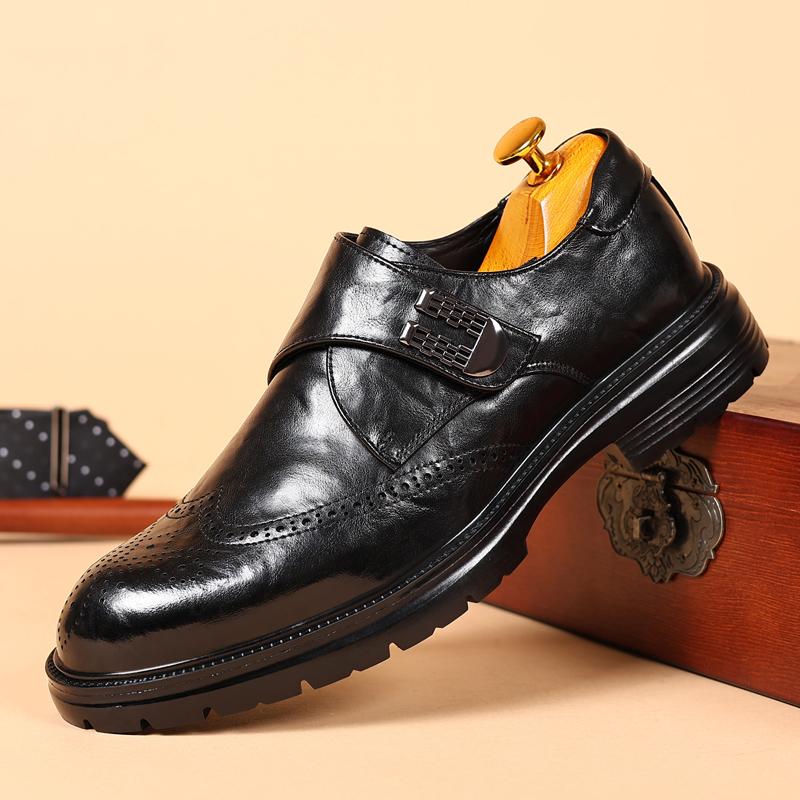 Fashion Outdoor Men Casual Walking Shoes Leather Fashion Men New Shoes Brand Mens All-match Loafers Antiskid Mens Slip on Oxfords Shoes