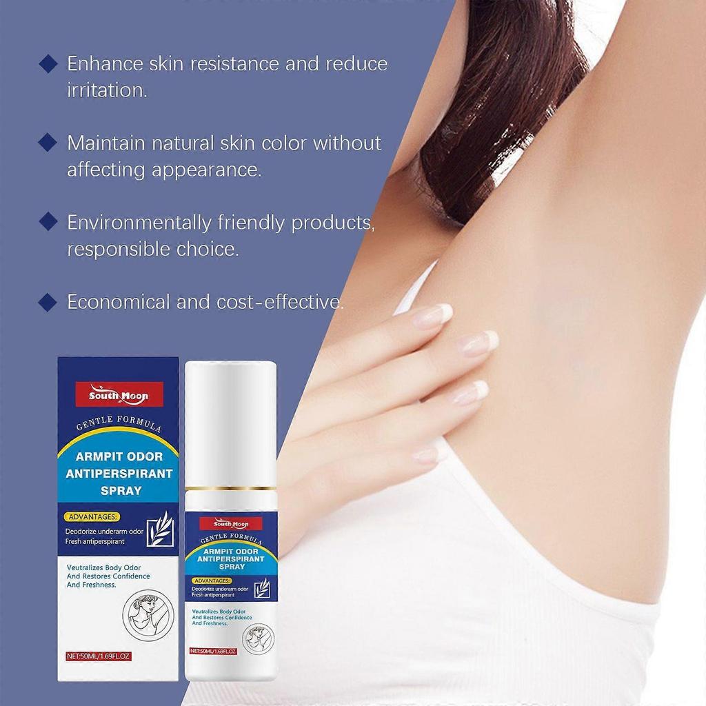 Underarm Spray, Sweat & Odor Control, Refreshing, Non-Sticky, Portable ,50ml