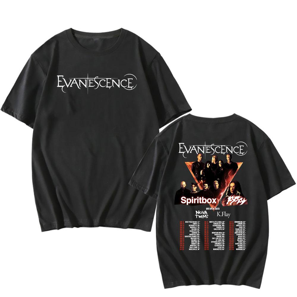 

Evanescence Spiritbox Global Tour Mercah Poster Print TShirt Men Women ONeck Casual Tee Men Women Cotton Oversize Summer Top S