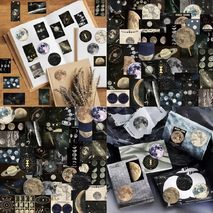 50 Sheets Aesthetic Supplies Scrapbook Sticker Simple Aesthetic Sticker Decorative Sticker for Journal