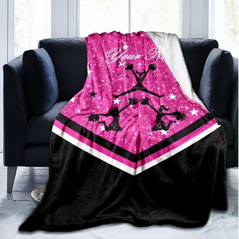 1PC Custom Name Stars Outdooor Flannel Blankets Patterns Throw Blanket All-Season Soft Gift for Couch, Bed, Camping Gifts
