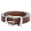 Shop   Women Stitch Classic Vintage Slim Leather Belt Brown Tu Wbt 0805