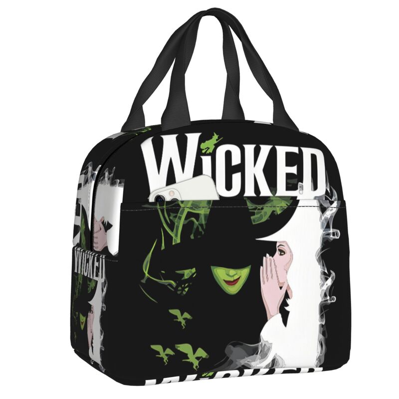 Custom W-Wickeds Hot New Thermal Insulated Lunch Bag Women Music Moive Portable Lunch Tote for Outdoor Picnic Storage Food Box