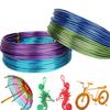 1 sztuka 1/1.5/2/2.5mm drut aluminiowy DIY 12-kolorowy drut rzemieślniczy rzemiosło miękka biżuteria biżuteria naszyjnik bransoletka Anklet akcesoria