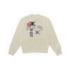 Vans Letter Skull Embroidered Crewneck Sweatshirt Men Sweatshirt Off-White VN0A4UTUZ6K