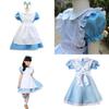 Enchanting Alice In Wonderland Costume For Kids With Detachable Frilled Apron