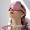 100% 22 Momme Mulberry Silk Sleep Mask - 3D Contoured Eye Mask for Men & Women, Soft Breathable Sleeping Mask with Adjustable S