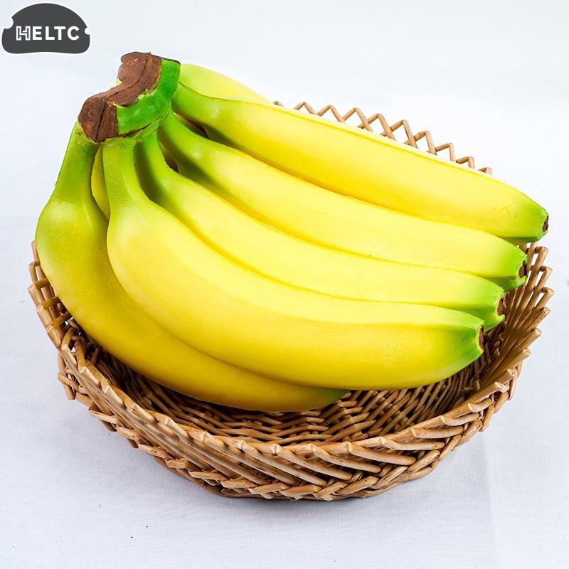 1PCS Plastic Artificial Banana Decorative Plastic Fake Fruit Realistic Display Simulated Banana For Wedding Christmas Decor
