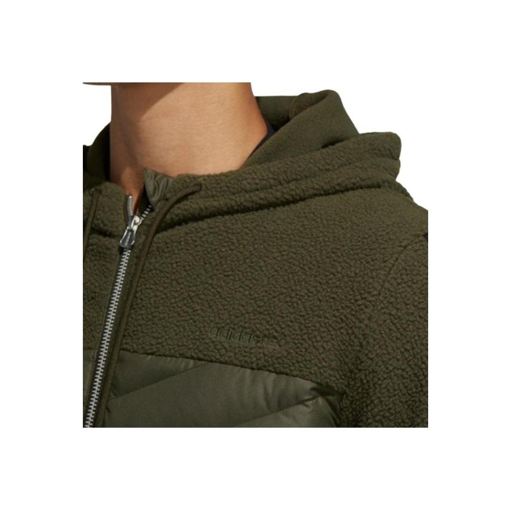 Adidas Neo Fleece-Lined Casual Sports Warm Down Jacket Men Outerwear Army-Green EI6284