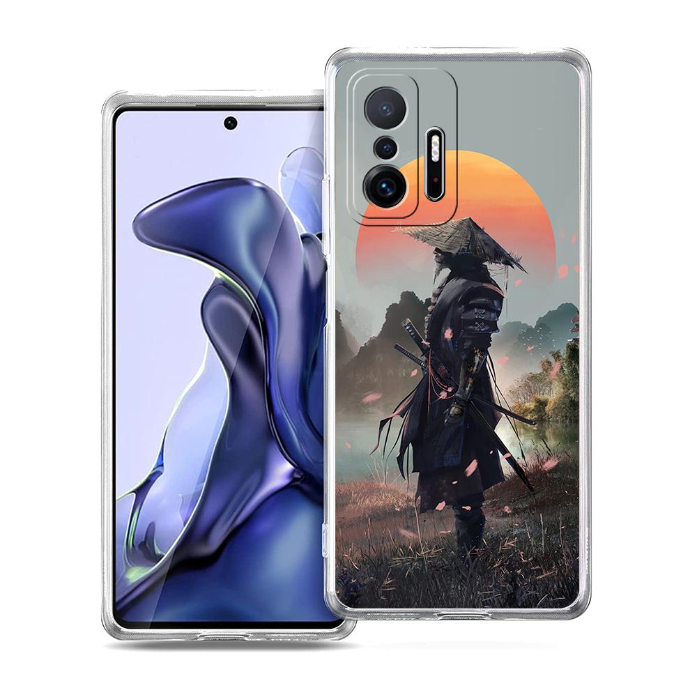 Japanese Bushido Samurai Phone Case For Xiaomi 14 13 12 Lite Mi 11 11X 13T 12T 11T For Poco X5 X4 X3 NFC F5 F4 M4 Pro 5G Cover