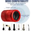 Tire Valve Stem Caps - 4 Pack Anti-Corrosion Premium Anodized Alloy Tyre Air Valve Caps Universal for Car SUV Bike Red