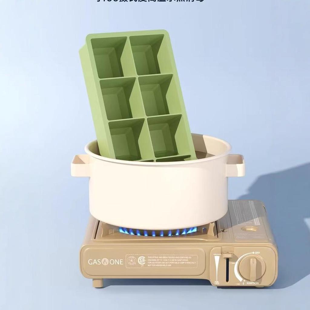 Square Silicone Ice Cube Tray with Lid - Small, Food-Grade Kitchen Ice Mold