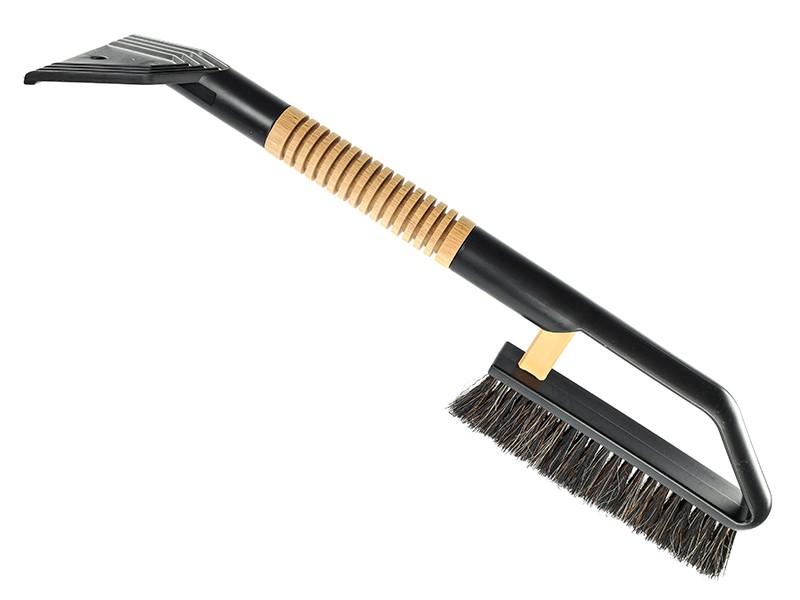 55 Cm Brush-scraper with Brass Blade, Wooden Fluted Handle