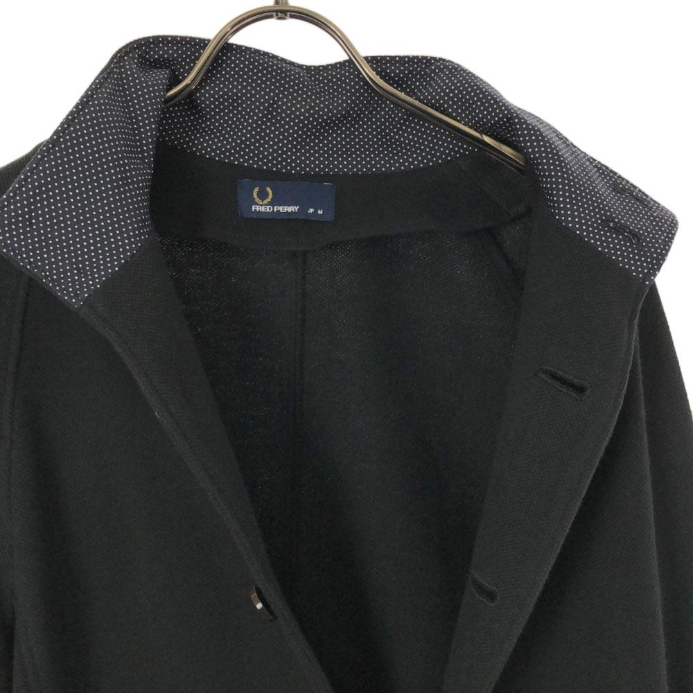 FRED PERRY made in Japan Stand collar Cotton jacket M black Kanoko fabric Men's Used