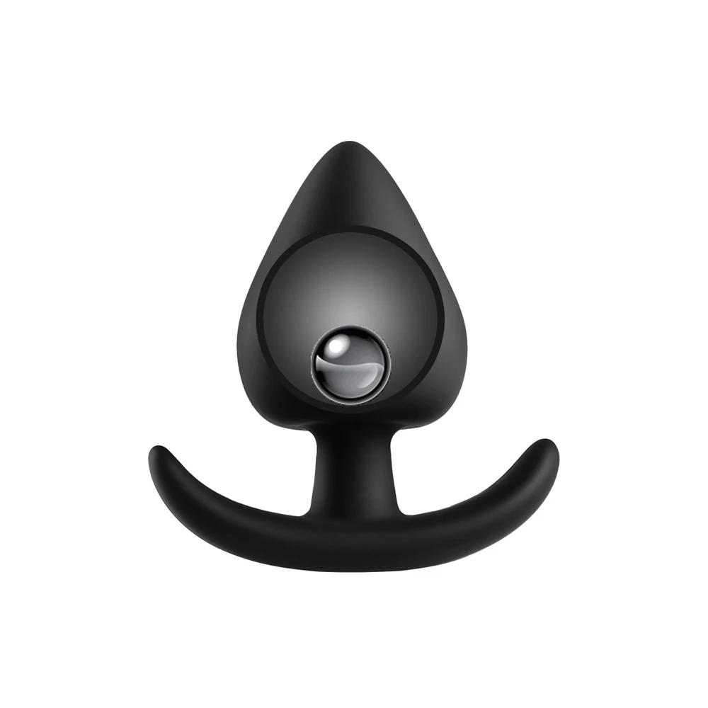 Silicone Vagina Anus Dilator Anal Beads Butt Plug with Metal Ball Adult Products Sex Toys for Men Women Gay Sextoys